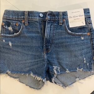 Abercrombie & Fitch Blue Jean Shorts Distressed Cut-Offs